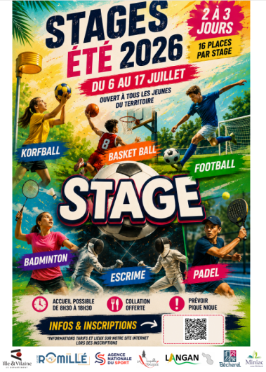 STAGE ETE 9,10,11 juillet U14 à U17